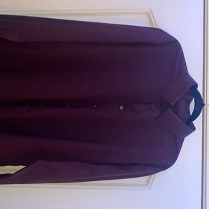 Maroon button down